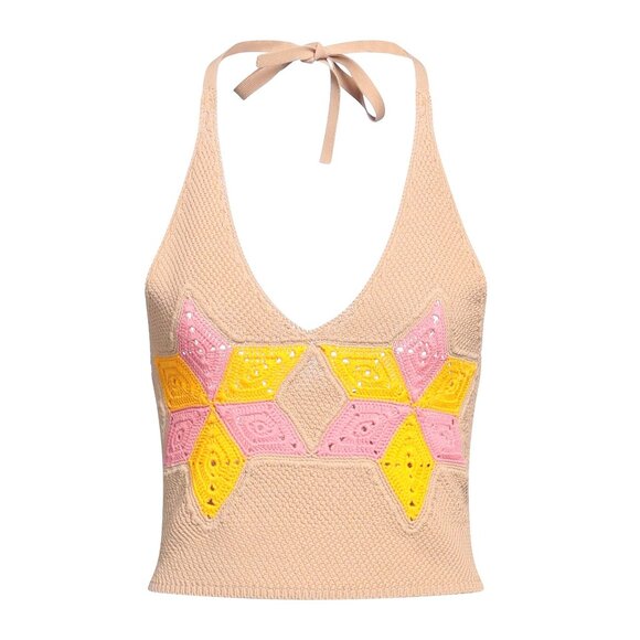 Sandro Muguette Crochet Halter Crop Top - Picture 4 of 8